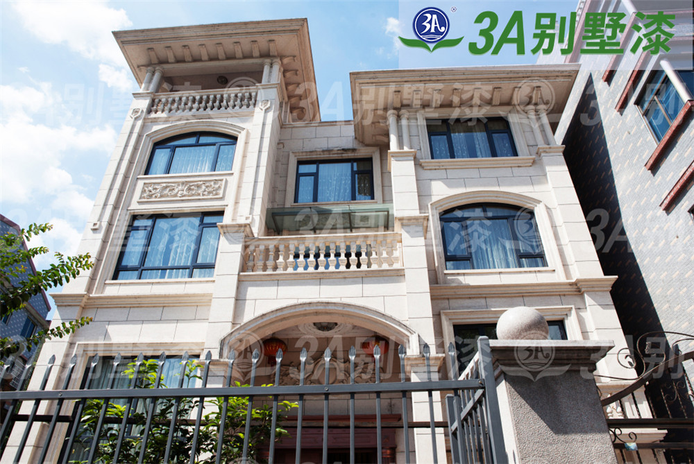 3A别墅纯石漆-米白效果
